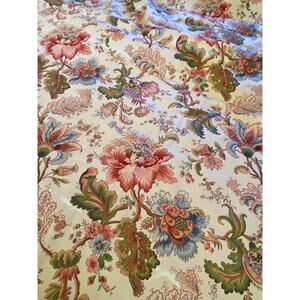 High End Vintage Upholstery Fabric Jacobean Style Floral Motif  3 yards
